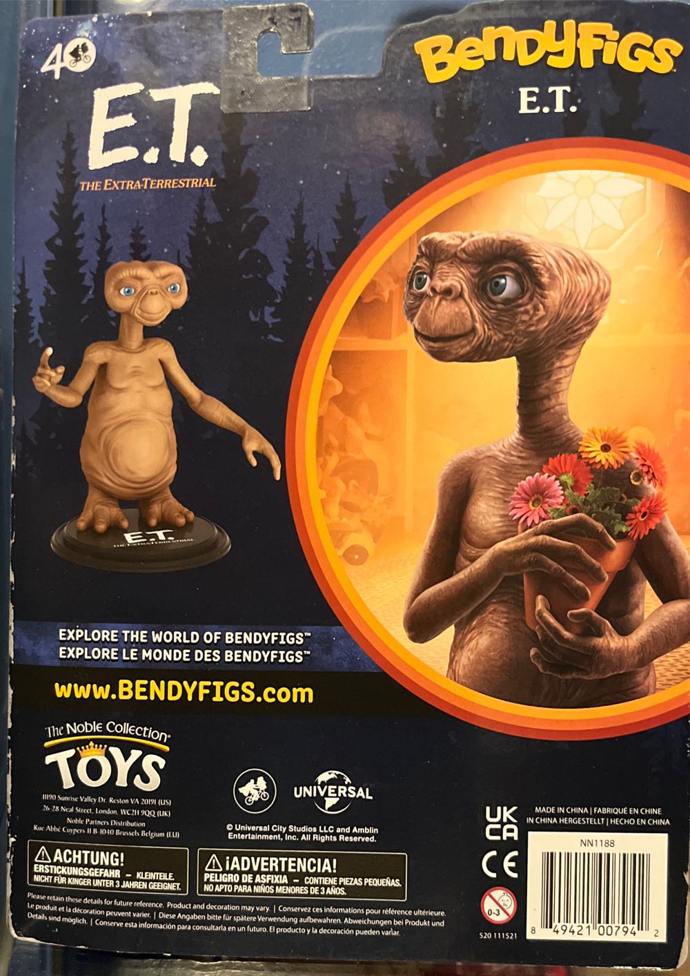 Bendyfigs E.t. The Extra-terrestrial 40th Anniversary - Bendyfigs (E.T Extra) action figure collectible [Barcode 849421007942] - Main Image 2