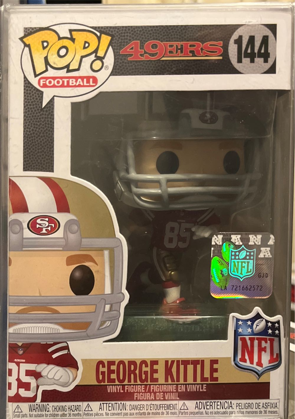 Funko Pop! Nfl 49ers George Kittle #144 - Funko Pop (NFL) action figure collectible [Barcode 889698509749] - Main Image 2