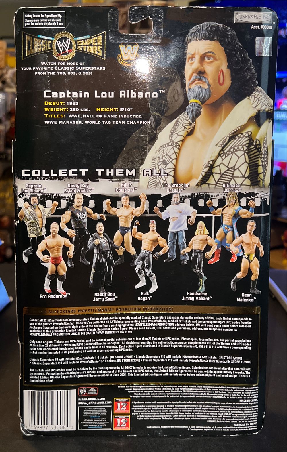 Captain Lou Albano - Jacks Pacific (WWE) action figure collectible - Main Image 2