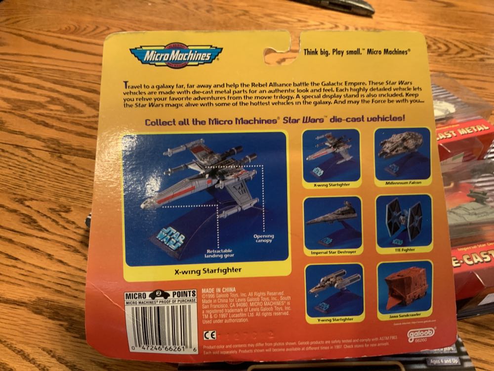 X-wing Micro Machines Metal Starfighter ~ Die Cast Fighter Sealed  (Micromachines: Star Wars) action figure collectible [Barcode 047246662616] - Main Image 2