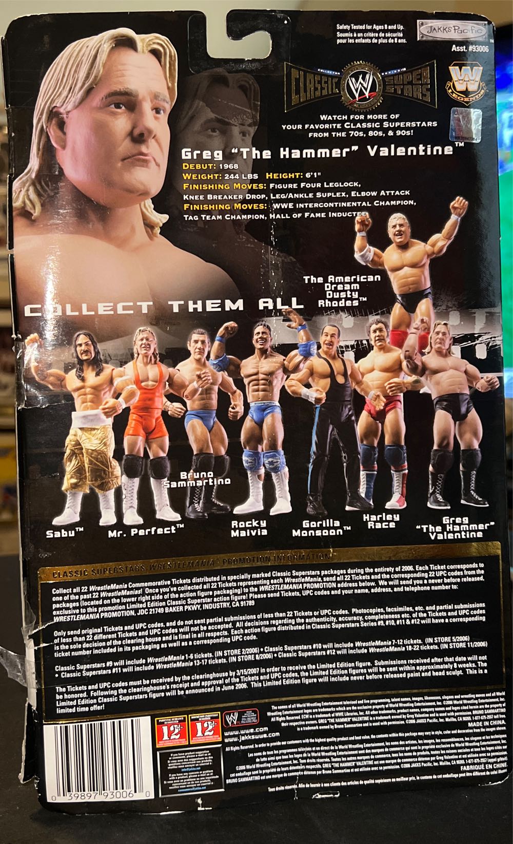 Greg Valentine - Jacks Pacific (WWE) action figure collectible - Main Image 2