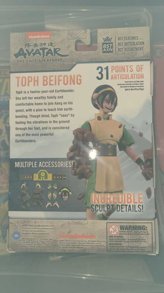Avatar The Last Airbender Toph Beifong - BST AXN / The Loyal Subjects (Avatar The Last Airbender) action figure collectible [Barcode 850031460515] - Main Image 2