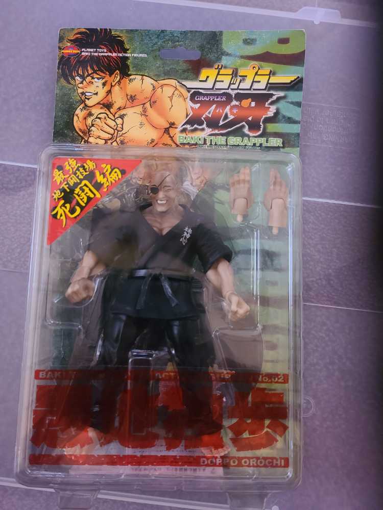 Planet Toys Baki The Grappler Doppo Orochi Action Figure #002 (Black GI Variant) Unopened - Planet Toys action figure collectible [Barcode 4909976893547] - Main Image 2