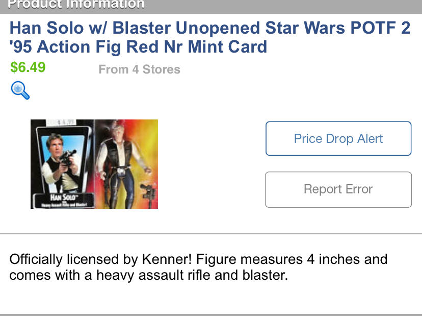 Han Solo - Kenner (The Power Of The Force RED) action figure collectible - Main Image 2