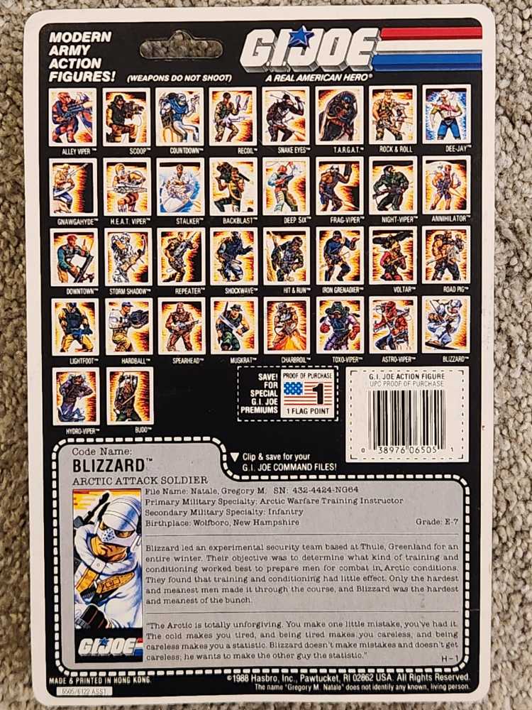 Blizzard V1 - Hasbro - G.I. Joe (G. I. JOE) action figure collectible [Barcode 038976065051] - Main Image 2