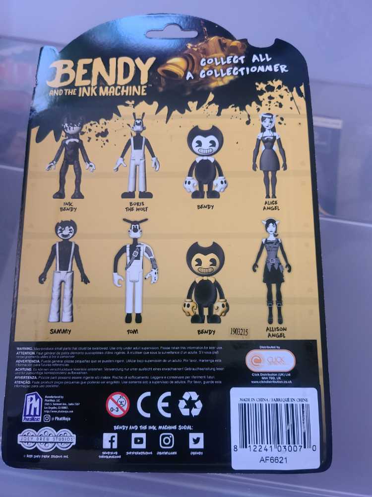 Phatmojo Bendy And The Ink Machine Action Figure Yellow Bendy - Phatmojo action figure collectible [Barcode 812241030070] - Main Image 2