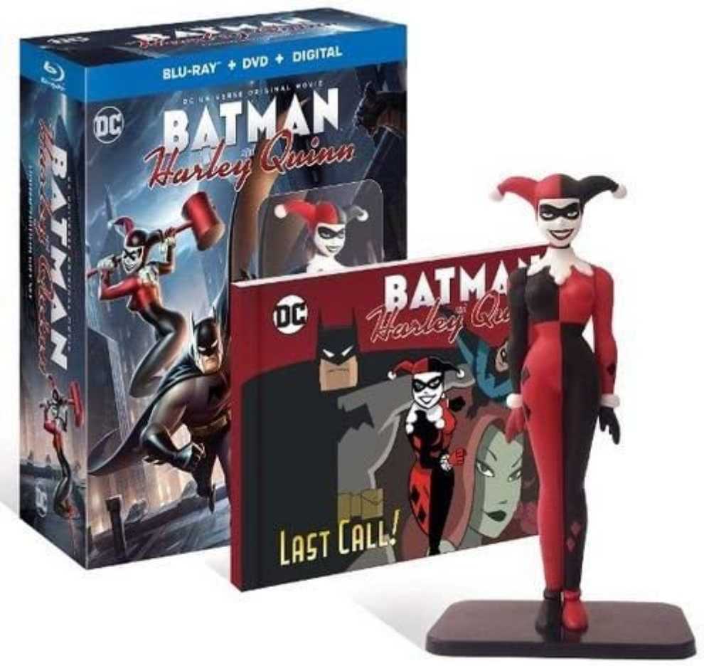 Blu-ray/DVD Batman & Harley Quinn Deluxe Edition Blu-ray Dvd Ultraviolet Combo With Harley Quinn Mini Fig  action figure collectible [Barcode 883929568086] - Main Image 3