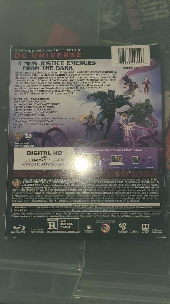 Blu-ray/DVD Justice League: Dark Deluxe Edition Bd Dvd With John Constantine Mini Fig  action figure collectible [Barcode 883929543106] - Main Image 2