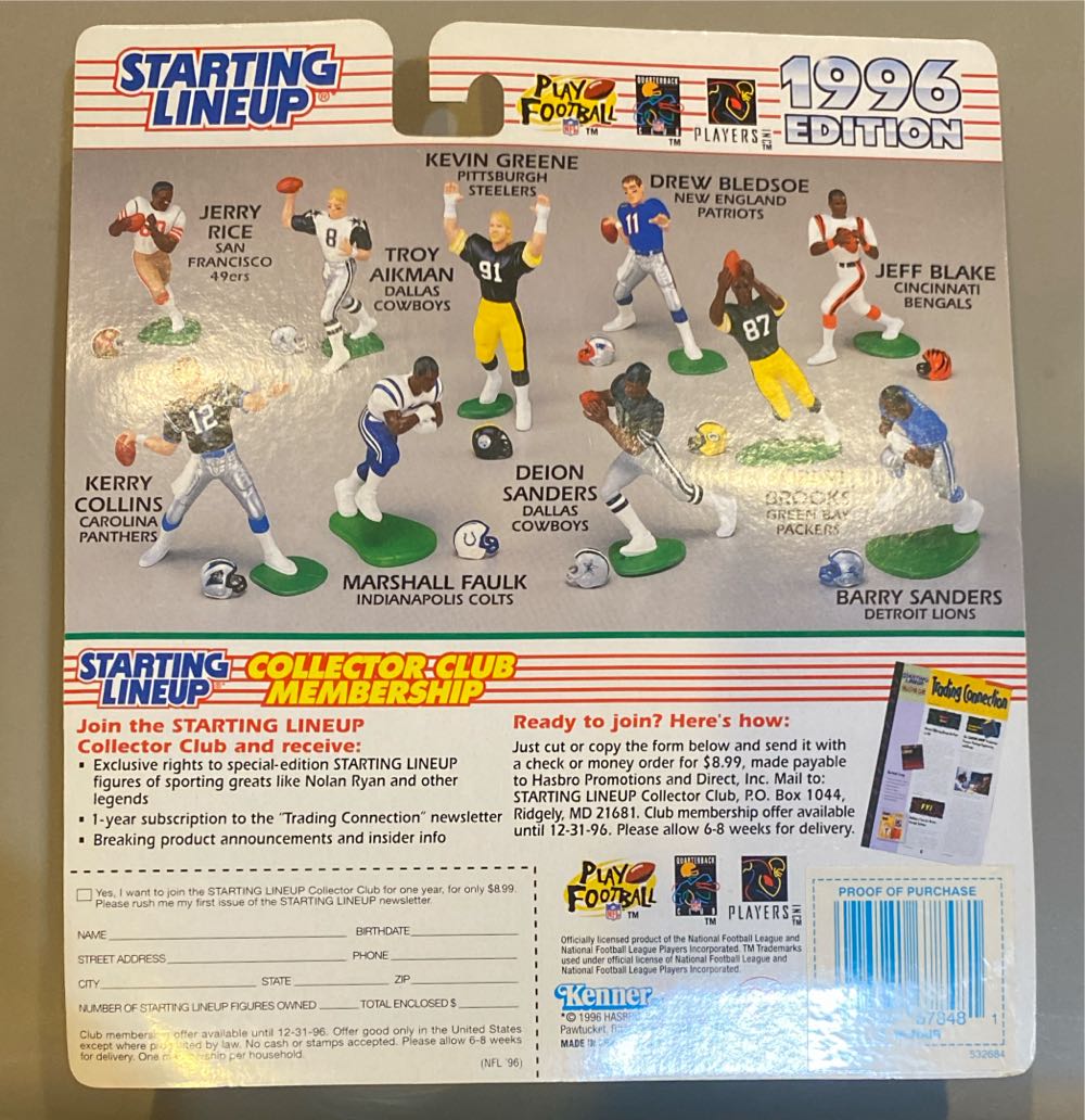 Starting Lineup Steve Mcnair Houston Oilers Slu Football - Kenner (FOOTBALL) action figure collectible [Barcode 076281678481] - Main Image 2