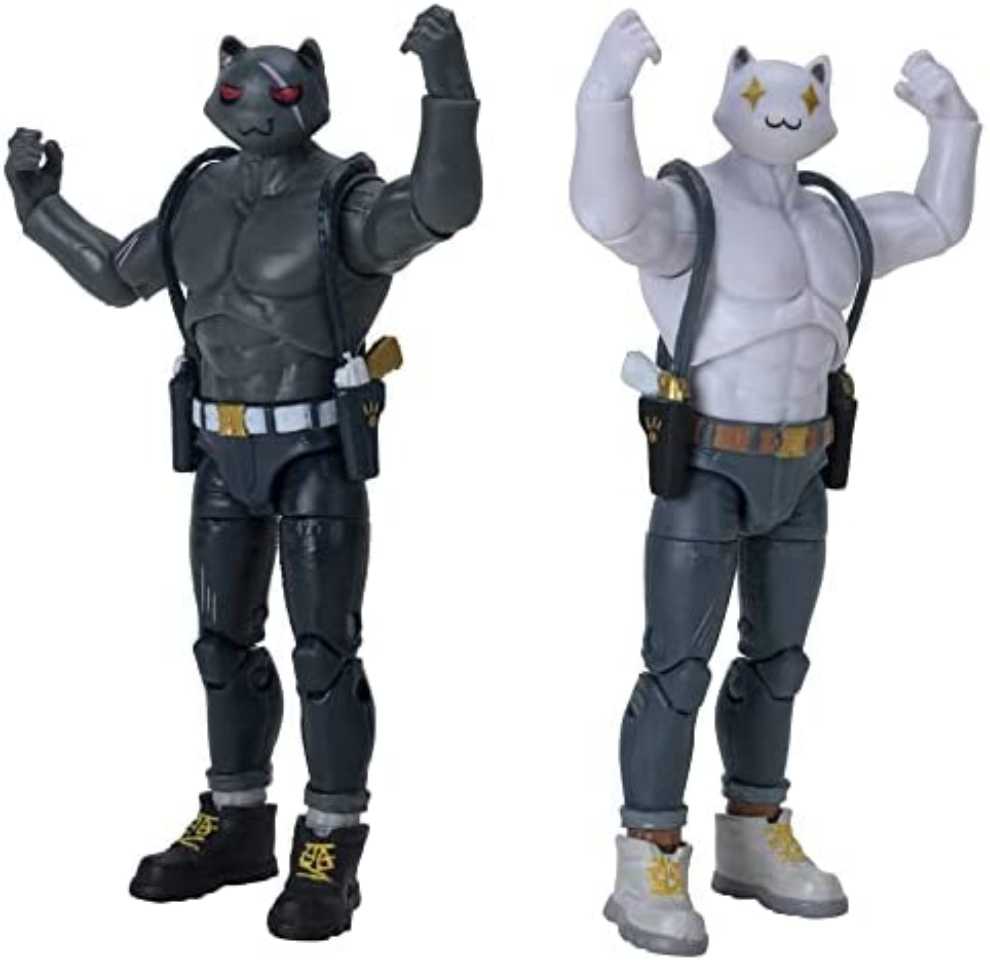 Fortnite Agent’s Room Meowscles Ghost & Shadow Set  - Jazwares (Fortnite 4” Figure Collection) action figure collectible [Barcode 191726391388] - Main Image 3