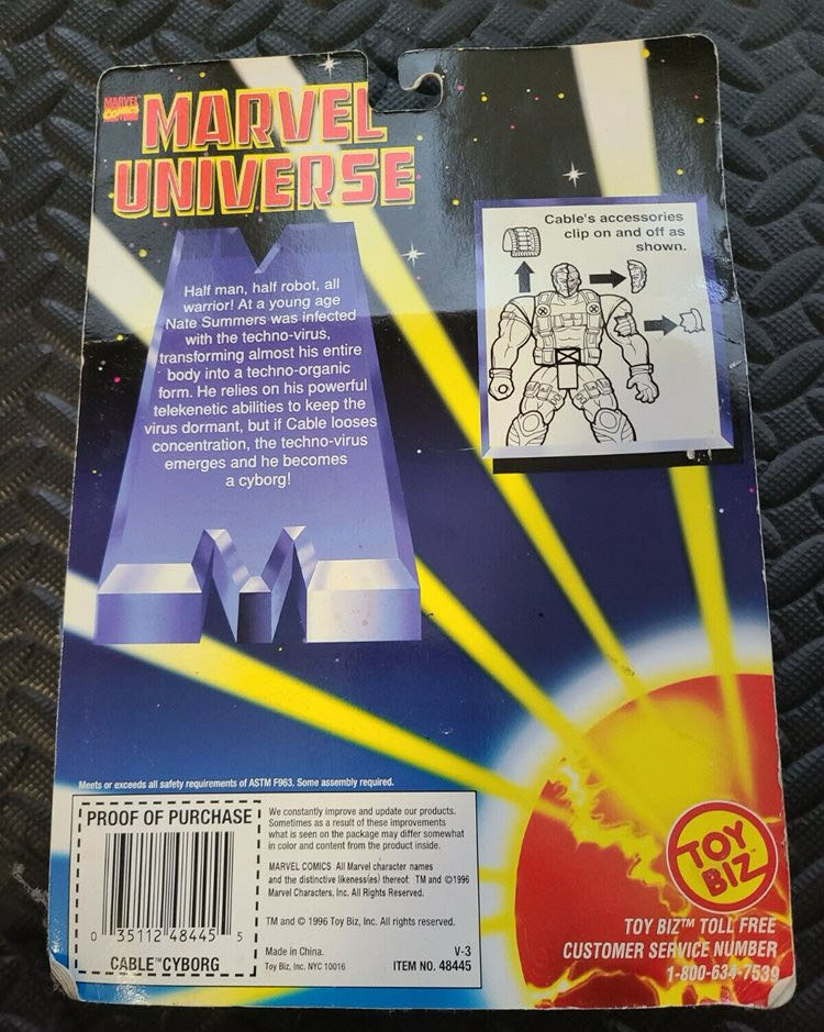 Cable Cyborg - Hidden Techno Bionics - Toy Biz (X-Men: Marvel Universe) action figure collectible [Barcode 035112484455] - Main Image 3