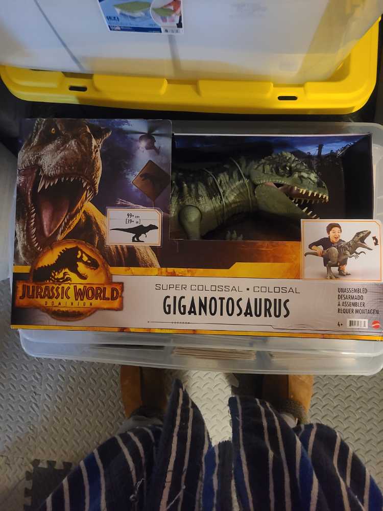Mattel Jurassic World Dominion Super Colossal Giganotosaurus Action Figure With Eating Feature Extra Large Toy Dinosaur At 39in Long - Mattel action figure collectible [Barcode 887961938630] - Main Image 2