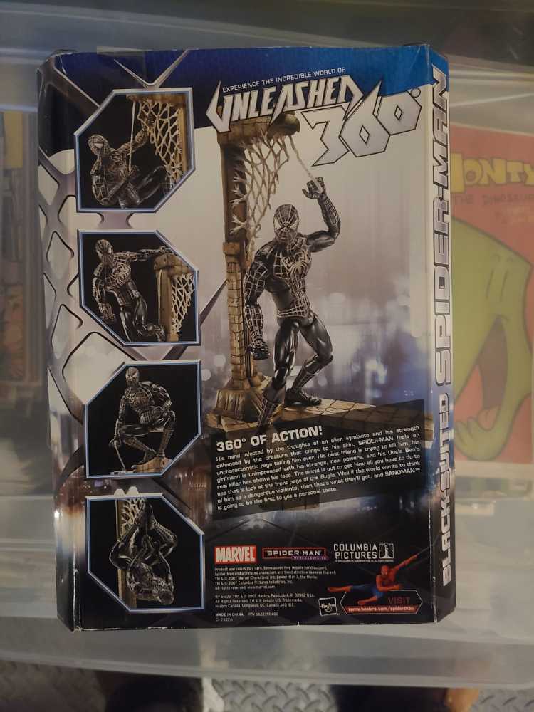 Spider-man 3 Unleashed 360 Black-Suited Spider-man  - Hasbro action figure collectible [Barcode 653569241218] - Main Image 2