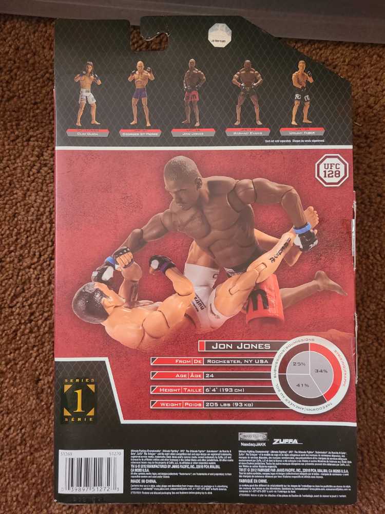 Jakks Pacific Ufc Collection Series 1 Jon Jones Exclusive Action Figure  action figure collectible [Barcode 039897512723] - Main Image 2