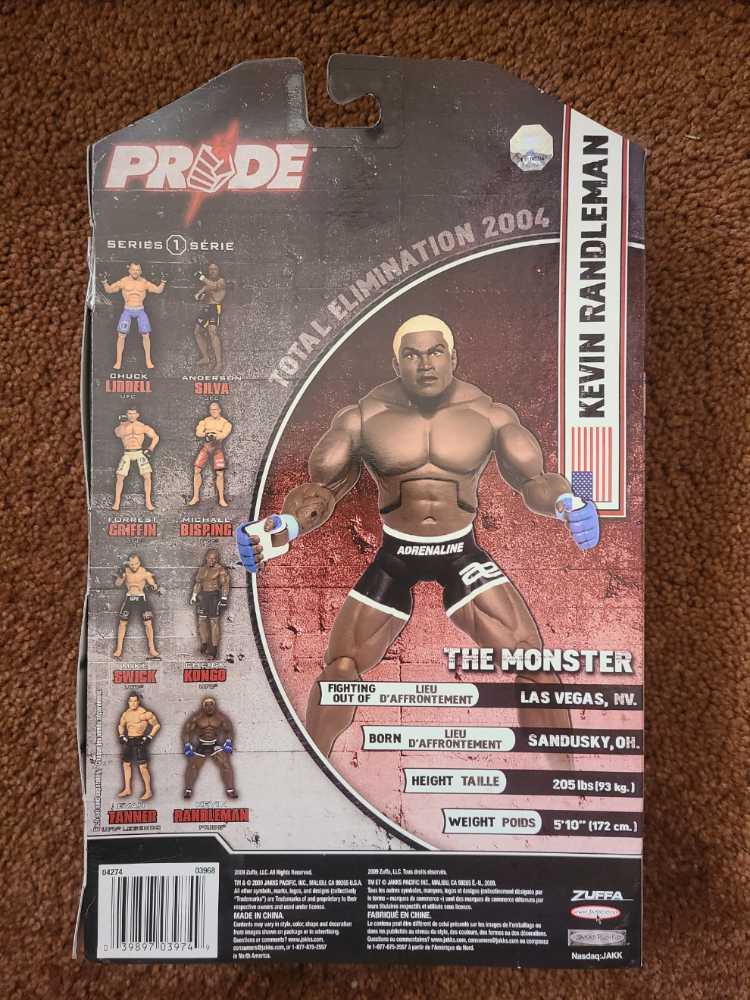 Jakks Pacific UFC Collection Pride FC Kevin (The Monster) Randleman  action figure collectible [Barcode 039897039749] - Main Image 2