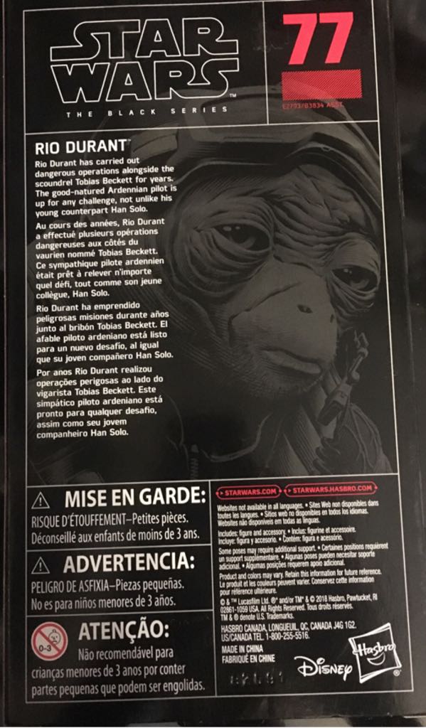 Star Wars The Black Series 3 77 Rio Durant - Hasbro (Star Wars: The Black Series) action figure collectible - Main Image 2