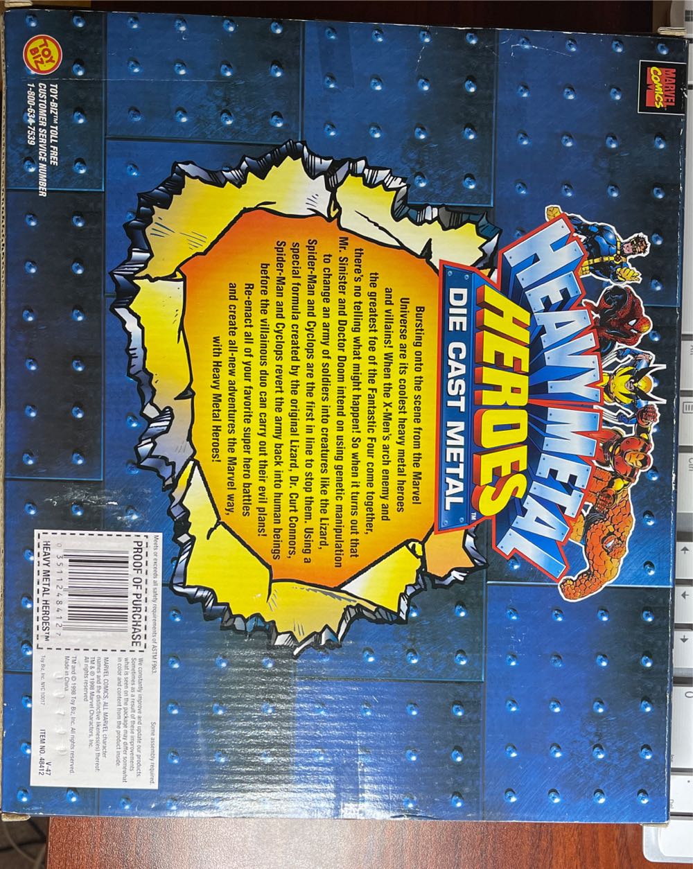 Heavy Metal Heroes Die Cast Metal - Toybiz (Die Cast Metal) action figure collectible [Barcode 035112484127] - Main Image 2