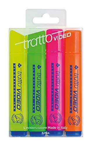 Tratto Video Permanent Markers Orange Green Pink Yellow Multicolour  action figure collectible [Barcode 8000825830808] - Main Image 1
