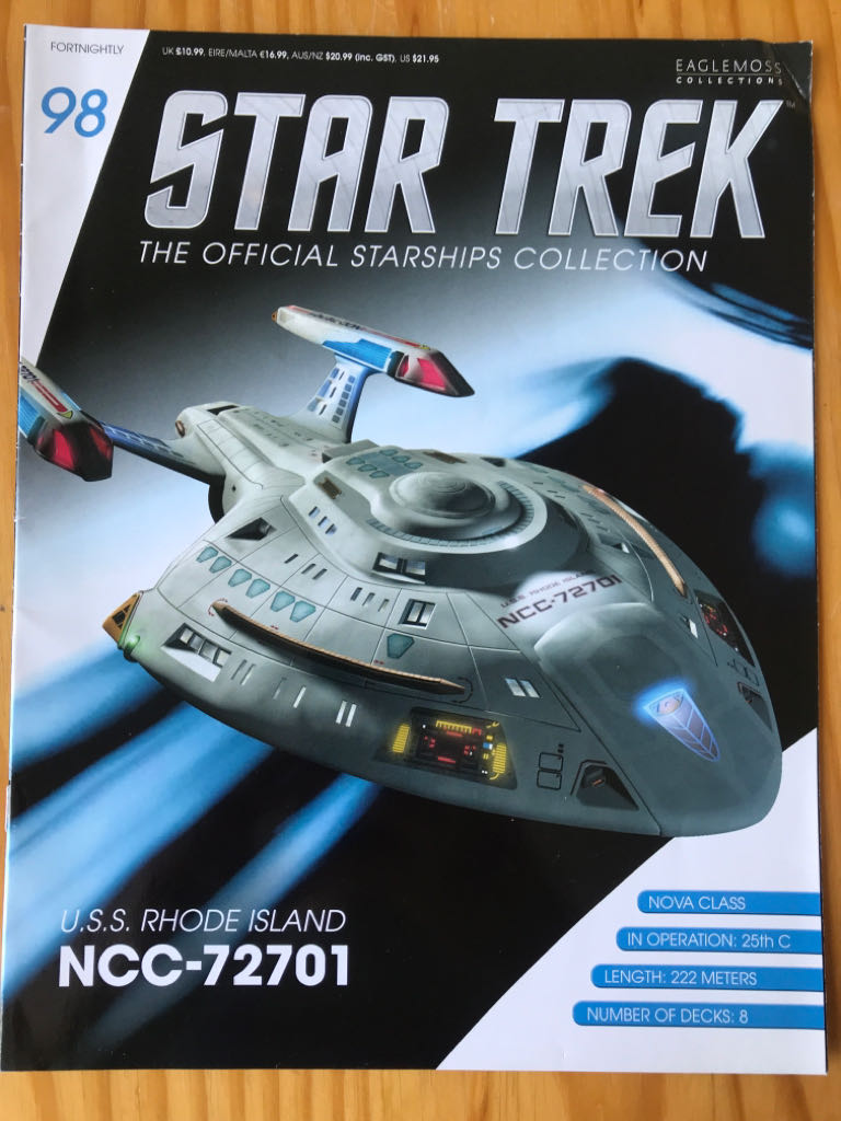 Star Trek Eaglemoss - #98 U.S.S Rhodes Island  action figure collectible - Main Image 1