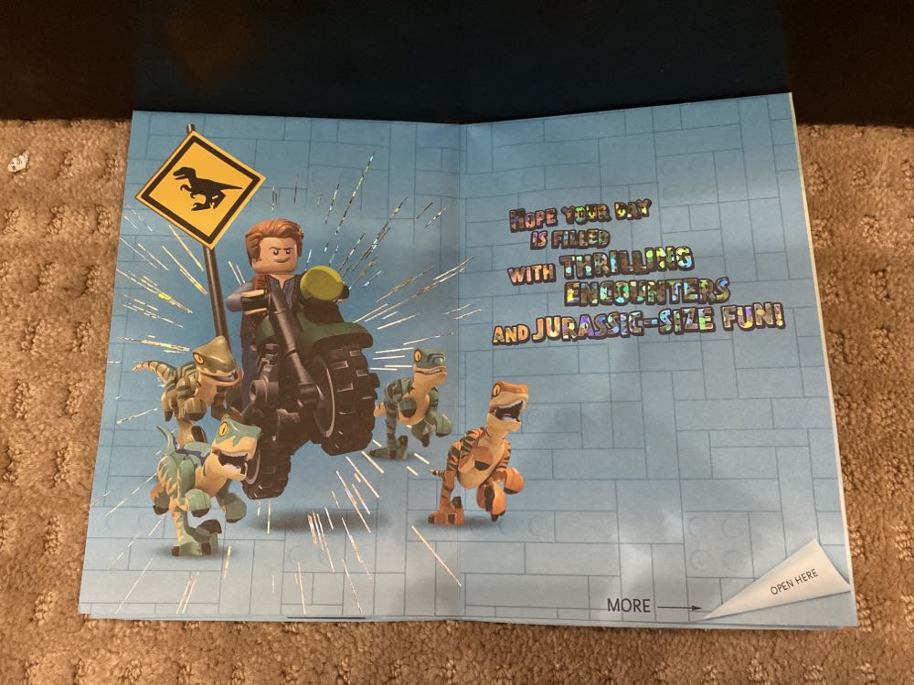 Jurassic World Lego Birthday Card - Lego (Jurassic World Lego) action figure collectible [Barcode 726528464277] - Main Image 2