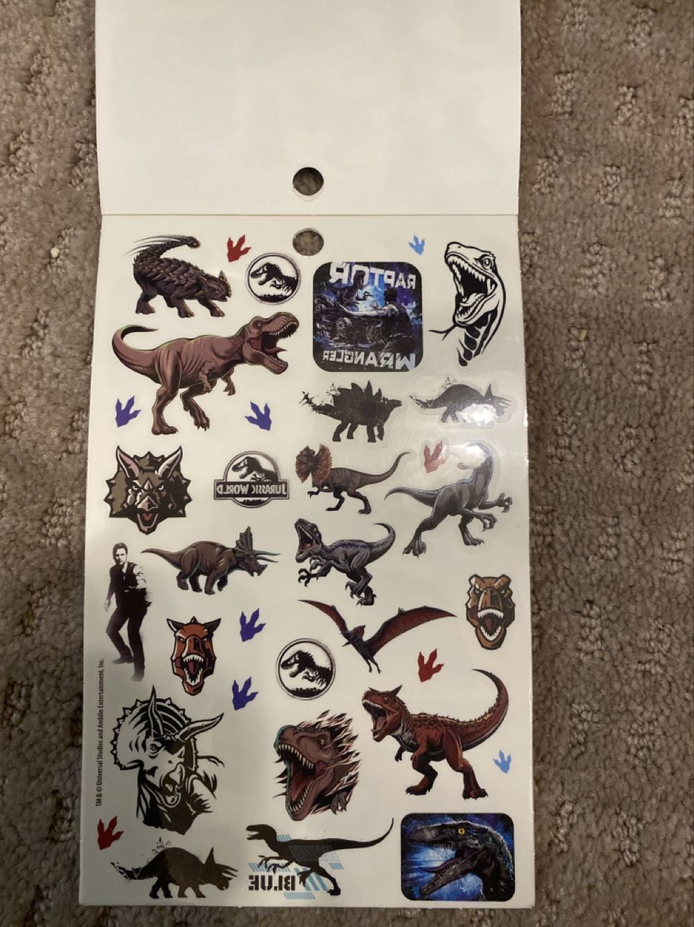 Jurassic World 140 Tattoos - Peachtree Playthings (Jurassic World) action figure collectible [Barcode 724328162522] - Main Image 3