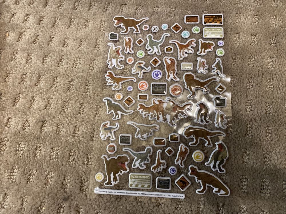 Jurassic World 4 Sheet Sticker Book With Puffy Stickers 300 Stickers - Innovative Designs (Jurassic World Dominion) action figure collectible [Barcode 191537124021] - Main Image 2