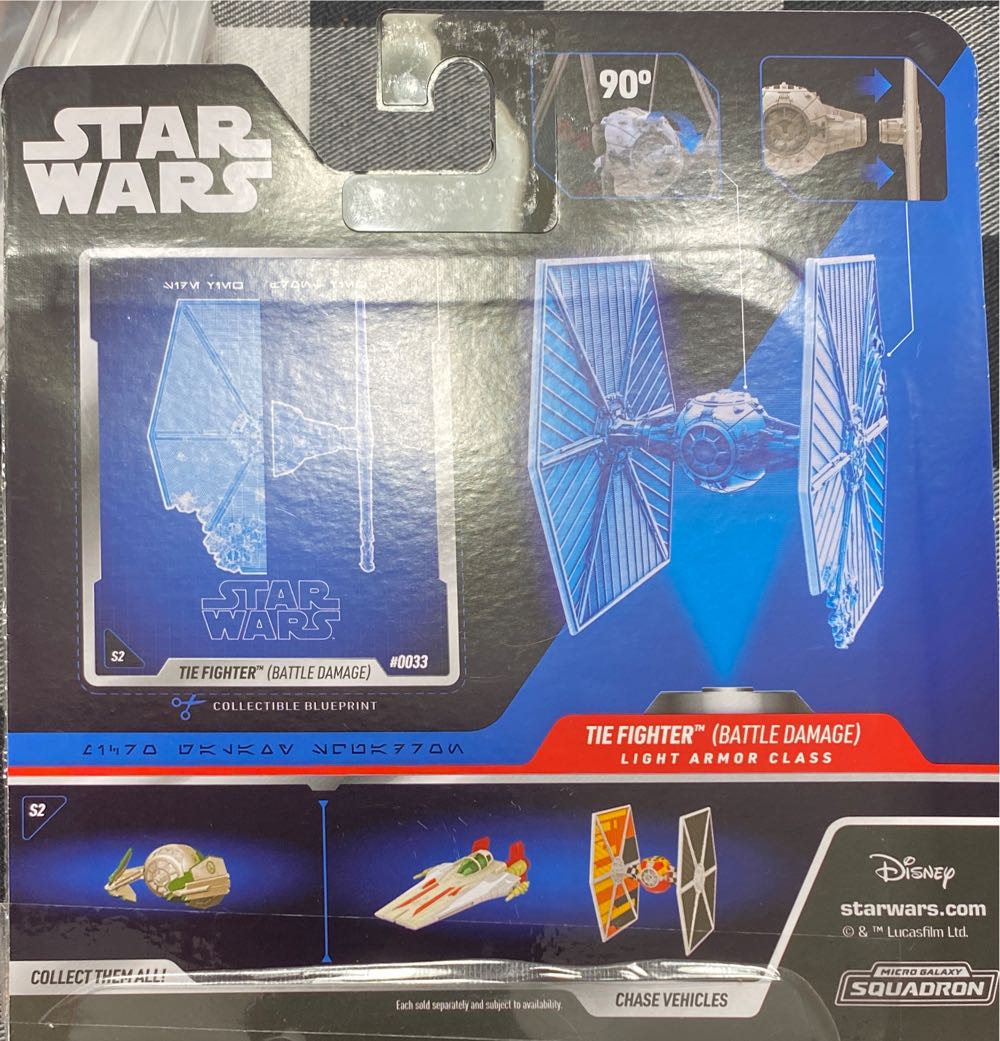 MG Squadron : #0033 TIE Fighter (Battle Damage) - Disney / Jazwares (Micro Galaxy Squadron (Light Armor Class)) action figure collectible [Barcode 191726416166] - Main Image 2
