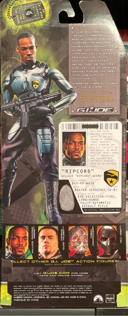 Ripcord - Hasbro (G.I. Joe Classified) (G. I. JOE) action figure collectible [Barcode 653569406723] - Main Image 2