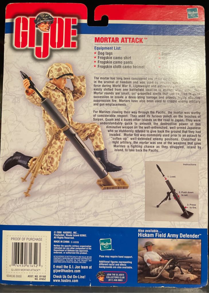Mortar Attack - Hasbro (G.I. Joe Classified) (Marine Corps) action figure collectible [Barcode 076930816523] - Main Image 2
