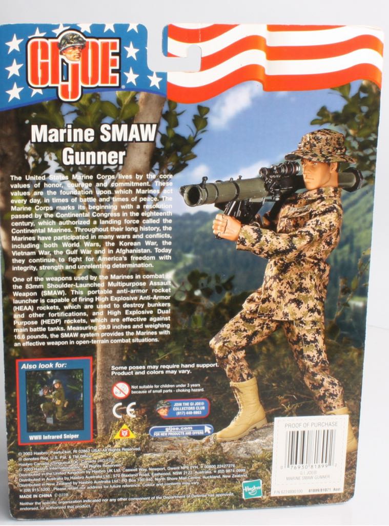 Marine SMAW Gunner - Hasbro (G.I. Joe Classified) (Marine Corps) action figure collectible [Barcode 076930818992] - Main Image 2