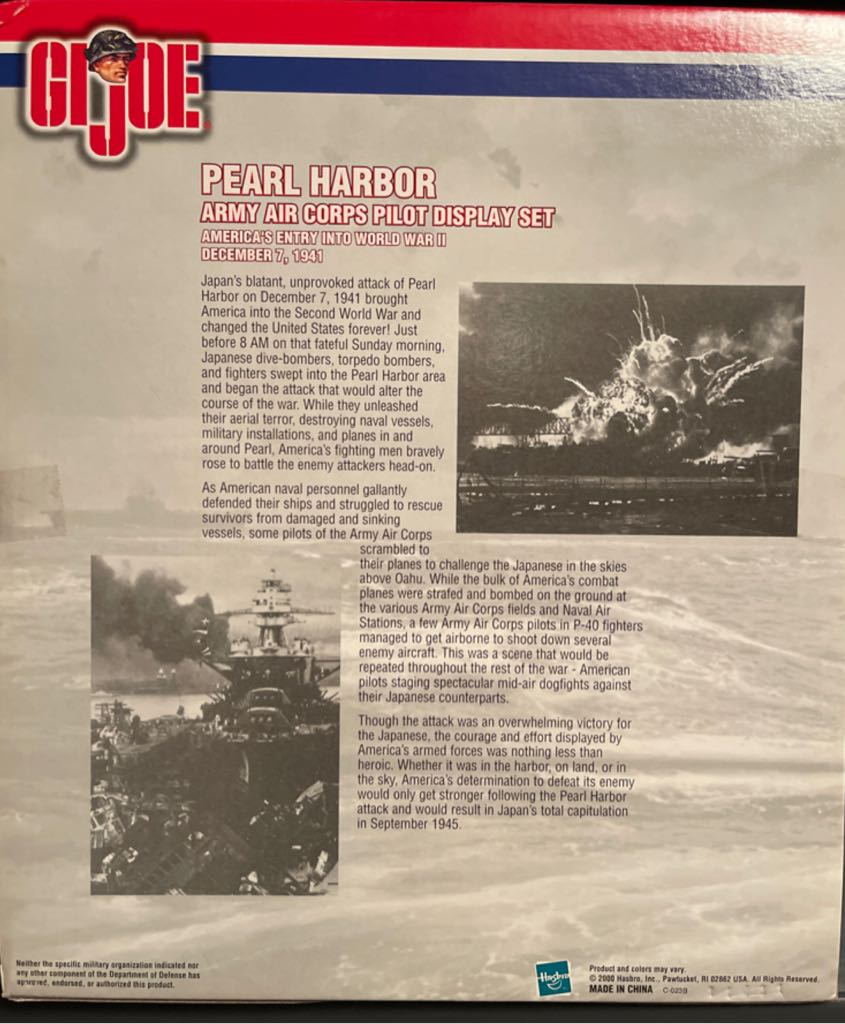 G.I. Joe Pearl Harbor Collection - Pearl Harbor Army Air Corps Pilot Display Set - Hasbro - G.I. Joe (G.I. Joe Pearl Harbor Collection) action figure collectible [Barcode 076930530160] - Main Image 2