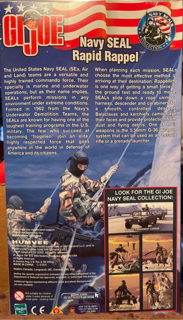 Navy Seal Rapid Rappel - Hasbro (G.I. Joe Classified) (Navy) action figure collectible - Main Image 2