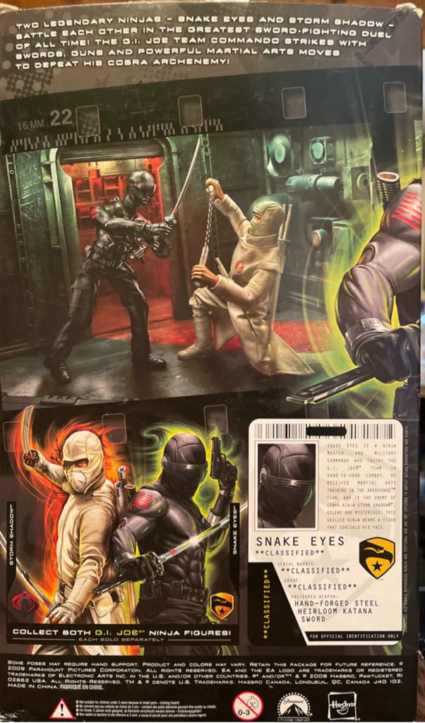 GI Joe Rise of Cobra Snake Eyes v7 Ninja Commando 12” Sword Fighting Sounds - Hasbro (G.I. Joe Classified) (G.I. Joe The Rise Of Cobra) action figure collectible [Barcode 653569395997] - Main Image 2