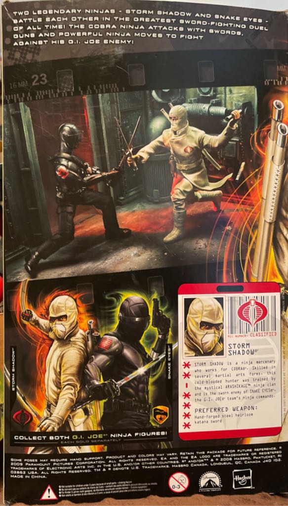 Storm Shadow - Hasbro (G.I. Joe Classified) (G.I. Joe The Rise Of Cobra) action figure collectible [Barcode 653569396000] - Main Image 2