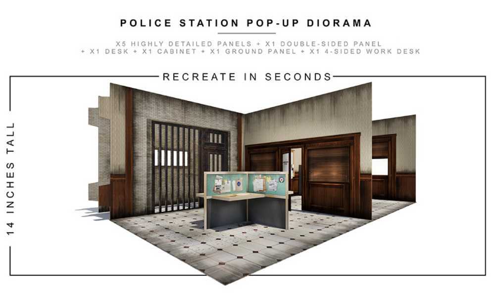 Police Station Pop-up Diorama - Extreme Sets Inc. (Diorama) action figure collectible [Barcode 852155007805] - Main Image 3