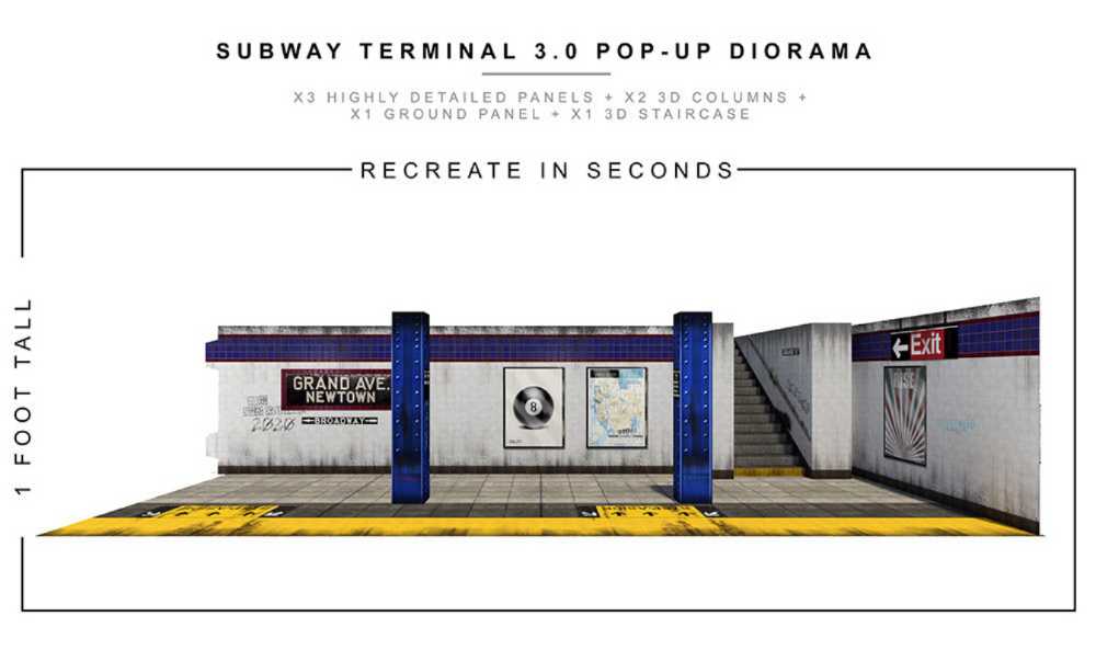 Subway Terminal 3.0 Pop-up Diorama - Extreme Sets Inc. (Diorama) action figure collectible [Barcode 852155007836] - Main Image 3