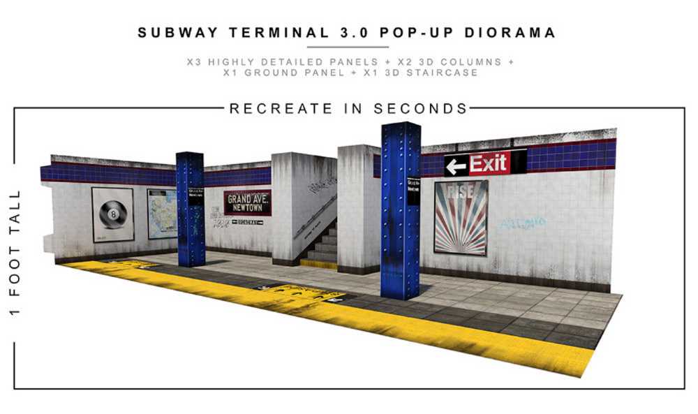 Subway Terminal 3.0 Pop-up Diorama - Extreme Sets Inc. (Diorama) action figure collectible [Barcode 852155007836] - Main Image 4