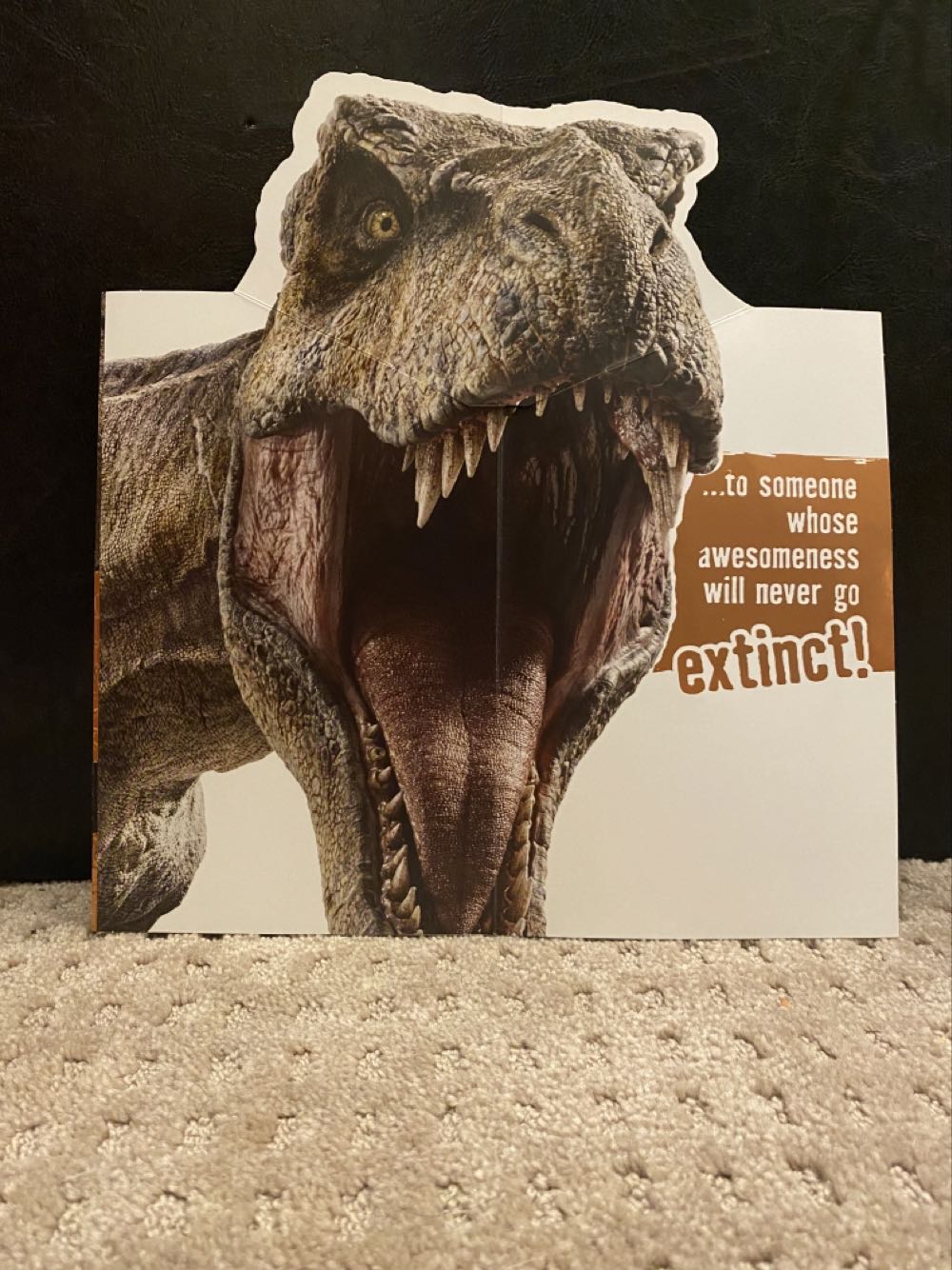 Jurassic World T-Rex Pop Out Happy Birthday Card - American Greetings (Jurassic World) action figure collectible [Barcode 605030585161] - Main Image 2