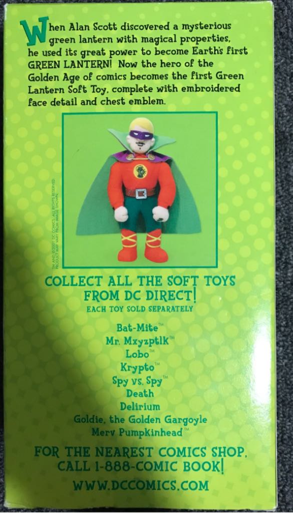 DC Direct - Green Lantern Alan Scott Plush - Diamond Select action figure collectible [Barcode 761941229713] - Main Image 2