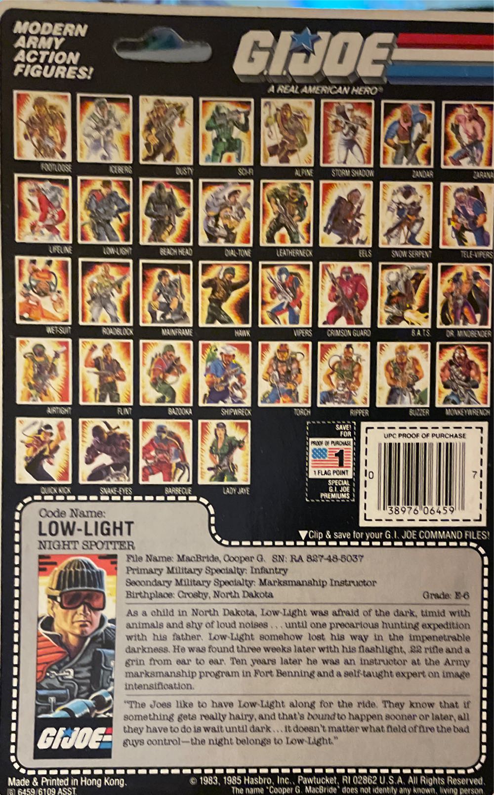 Low Light V1  action figure collectible [Barcode 038976064597] - Main Image 2