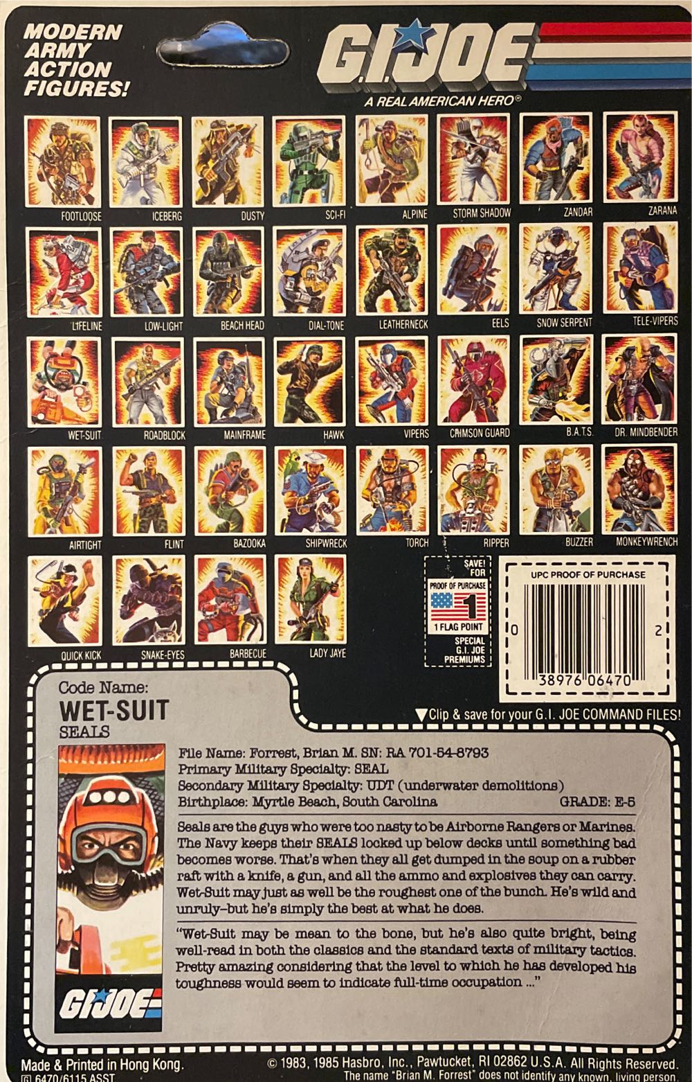 Wet Suit - Hasbro (GI Joe - A Real American Hero) action figure collectible - Main Image 2