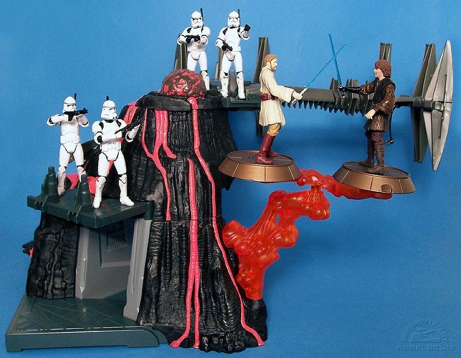 Mustafar Final Duel Playset (4 Bonus Stormtroopers) - Star Wars (Revenge Of The Sith) - Hasbro (Star Wars) action figure collectible [Barcode 653569117087] - Main Image 2