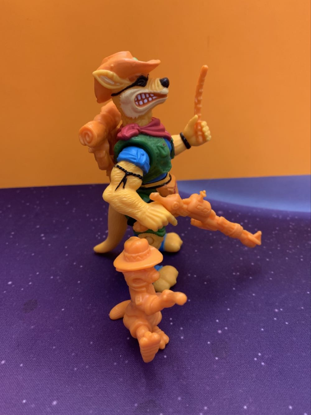 TMNT Walkabout & Kid Kangie (1991) - Playmates action figure collectible - Main Image 4