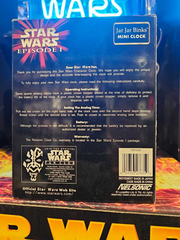 Misc Jar Jar Binks Mini Clock Episode I  (1999-2000 Episode I) action figure collectible [Barcode 049353276359] - Main Image 2