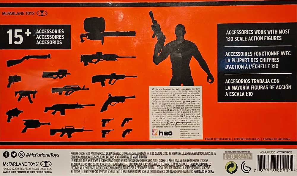 Deluxe Accessories Pack - Mcfarlane Toys: Weapons (Marvel Legends) action figure collectible [Barcode 787926909012] - Main Image 2