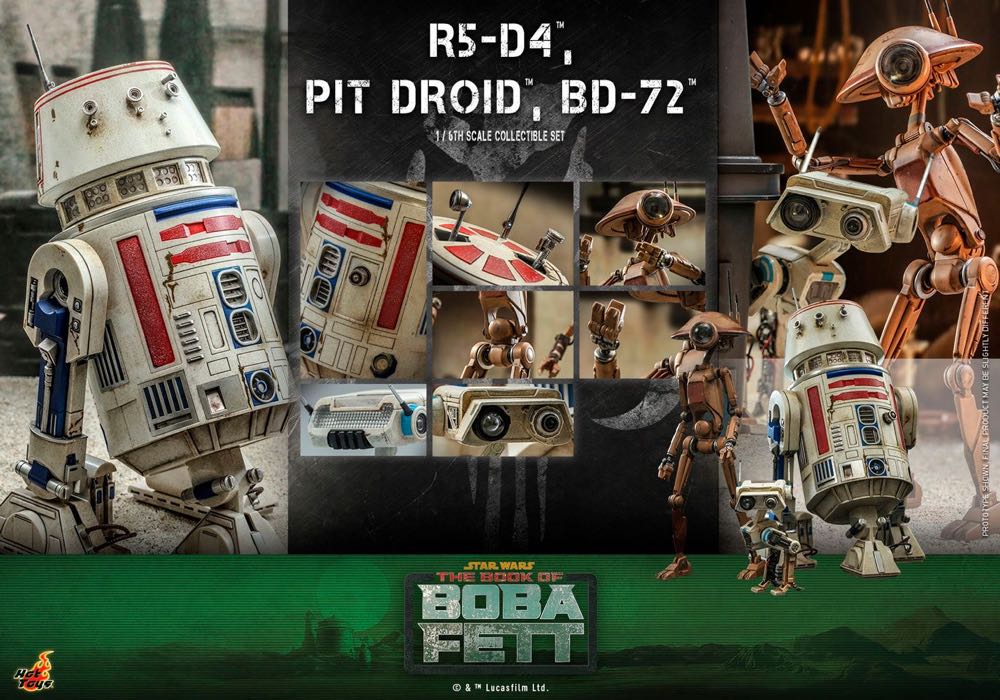 Hot Toys TMS 076 Star Wars Book Of Boba Fett R5-D4 And Pit Droids - Hot Toys (R5-D4) action figure collectible - Main Image 2