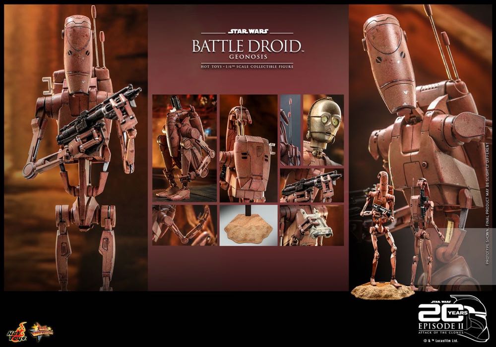 Hot Toys MMS 649 Star Wars Attack Of The Clones Geonosis Battle Droid - Hot Toys (Battle Droid) action figure collectible - Main Image 2