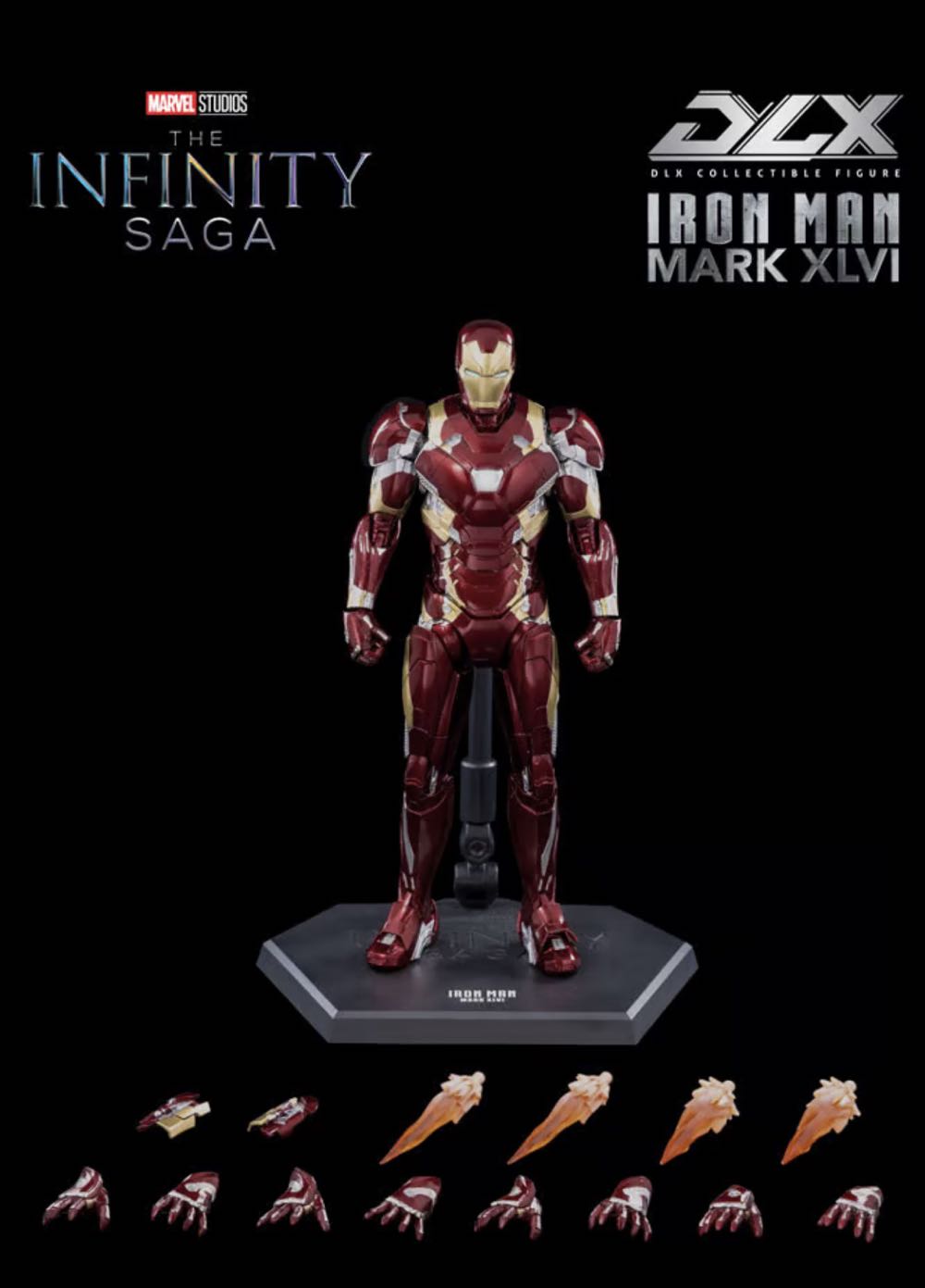 ThreeZero Infinity Saga DLX Iron Man Mark 46 (Die-Cast) - Threezero (Iron Man) action figure collectible - Main Image 2