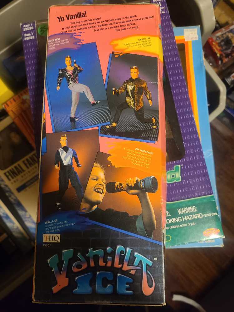 THQ Vanilla Ice Action Figure Doll Silver Black Outfit musician 12” 1991 Vintage - THQ action figure collectible [Barcode 719575090018] - Main Image 2