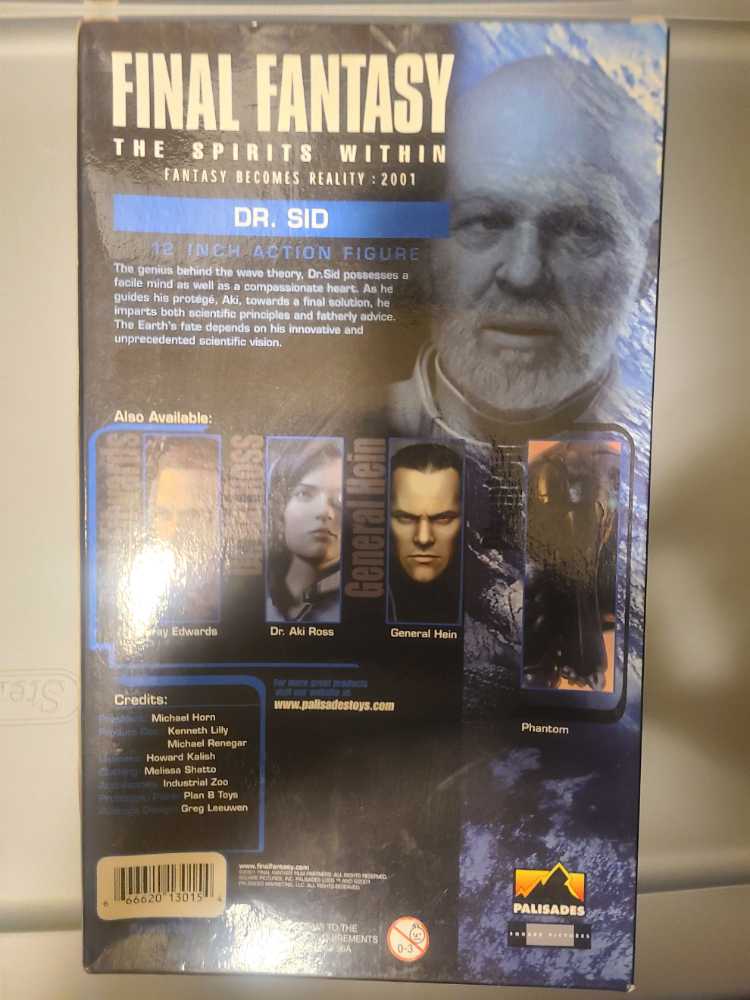 Palisades Final Fantasy The Spirits Within Dr. Sid 12”  - Palisades Toys action figure collectible [Barcode 666620130154] - Main Image 2